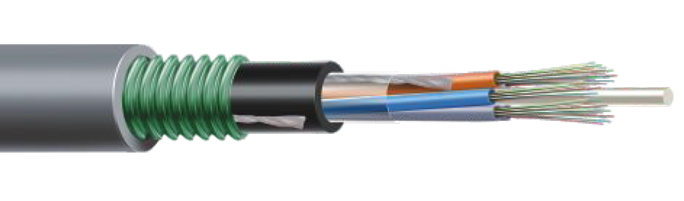 Fibra óptica armadura metálica