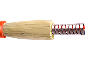 Fibra óptica blindada en espiral