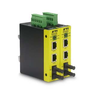 Switches convertidores de medios Fast Ethernet industriales de 3 puertos L2