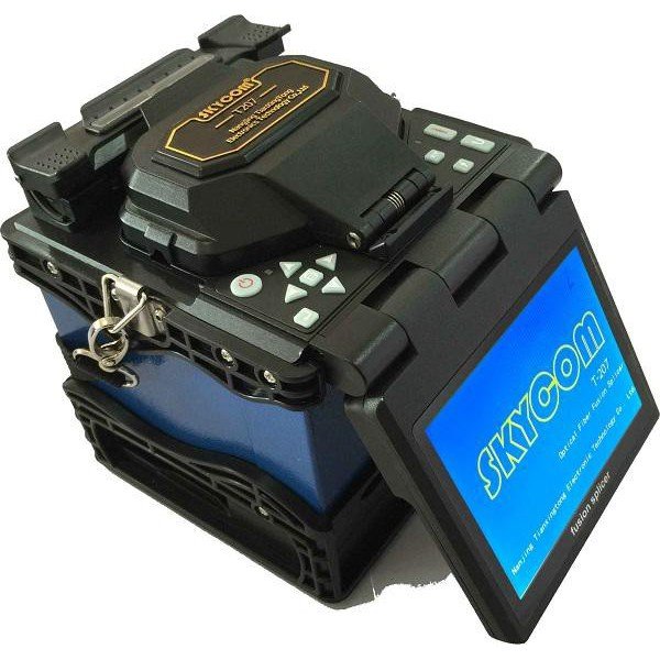 Fusionadora de fibra óptica robusta.