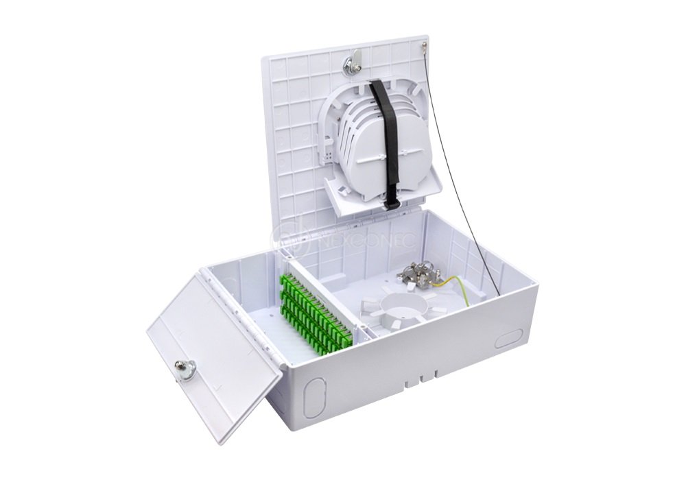 Caja de pared interior con cerradura (puerta doble) de 48 puertos SC - Imagen 3