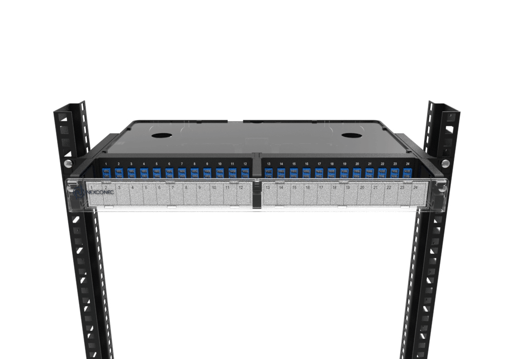 Panel de conexión deslizante SC SX/LC DX de 1U y 24 puertos - Imagen 2